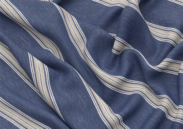 Bellagio Stripe, Riviera Navy - Roman Blind - Image 4